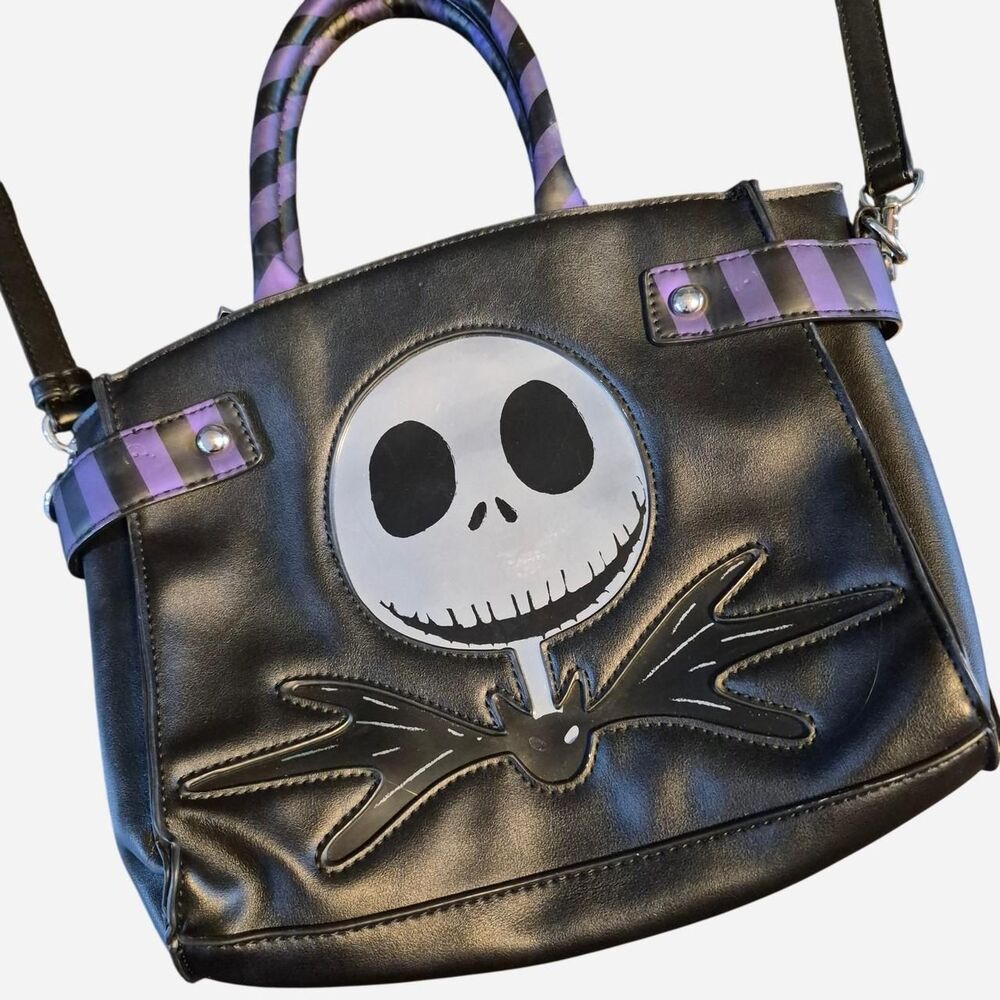 Bioworld Women's Jack Skellington Black and Purple Bag